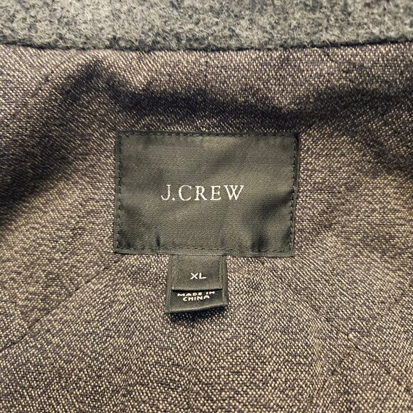 J.Crew Men's Grey Double Breasted Wool Blend Pea Coat XLarge - Picture 4 of 8